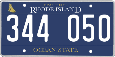 RI license plate 344050