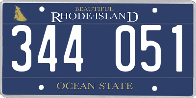 RI license plate 344051