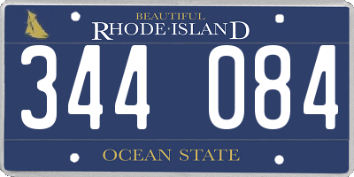 RI license plate 344084
