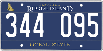 RI license plate 344095