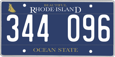 RI license plate 344096