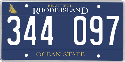 RI license plate 344097