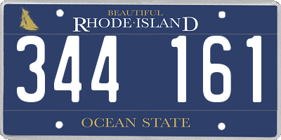 RI license plate 344161