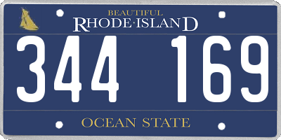 RI license plate 344169