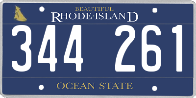 RI license plate 344261