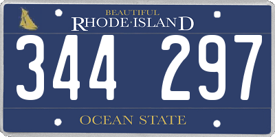RI license plate 344297