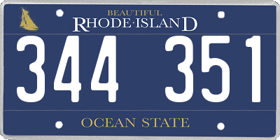 RI license plate 344351
