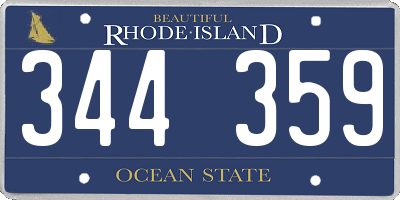 RI license plate 344359