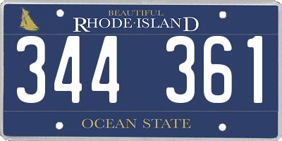 RI license plate 344361