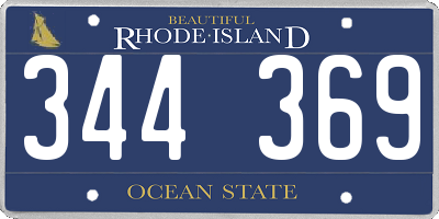RI license plate 344369