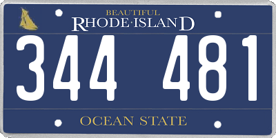 RI license plate 344481