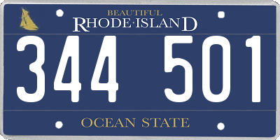 RI license plate 344501