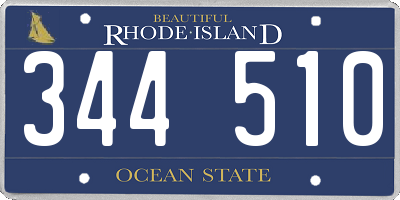 RI license plate 344510