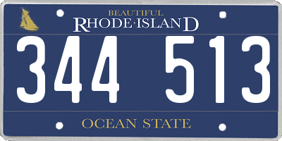 RI license plate 344513