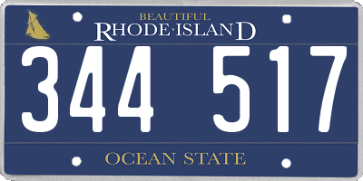 RI license plate 344517