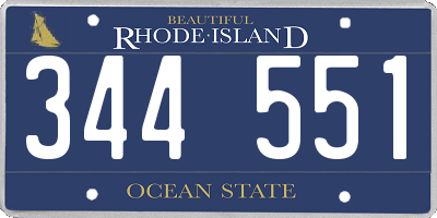 RI license plate 344551