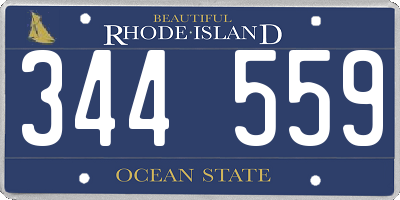 RI license plate 344559
