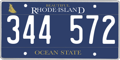 RI license plate 344572