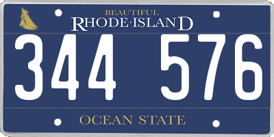 RI license plate 344576