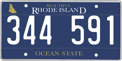 RI license plate 344591