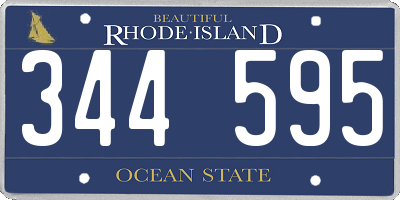 RI license plate 344595