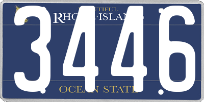 RI license plate 3446