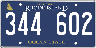 RI license plate 344602