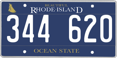 RI license plate 344620
