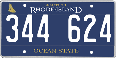 RI license plate 344624