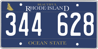 RI license plate 344628