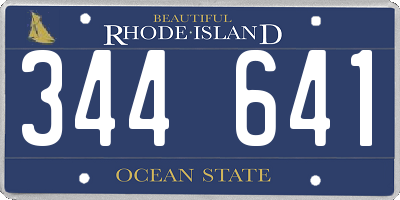 RI license plate 344641