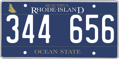 RI license plate 344656