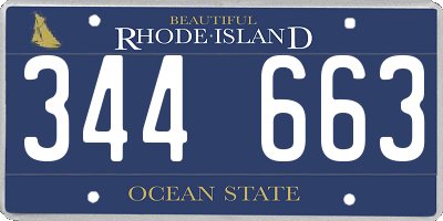 RI license plate 344663
