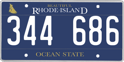 RI license plate 344686