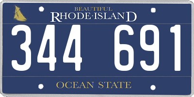 RI license plate 344691