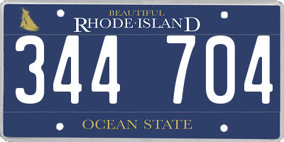 RI license plate 344704
