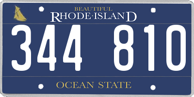 RI license plate 344810