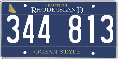 RI license plate 344813