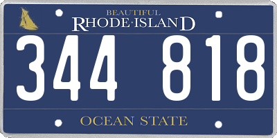 RI license plate 344818