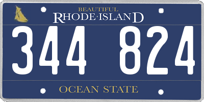 RI license plate 344824