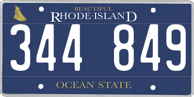 RI license plate 344849