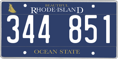 RI license plate 344851