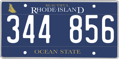 RI license plate 344856