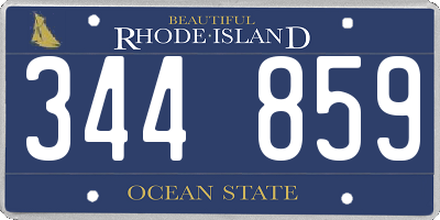RI license plate 344859