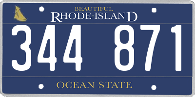 RI license plate 344871