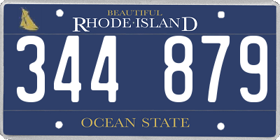 RI license plate 344879