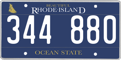 RI license plate 344880