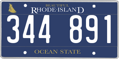 RI license plate 344891