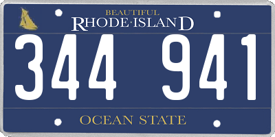 RI license plate 344941