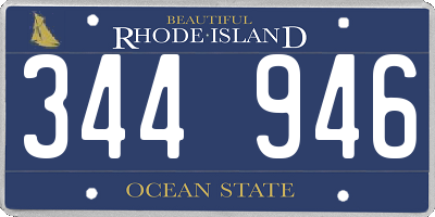 RI license plate 344946